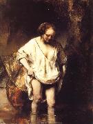 REMBRANDT Harmenszoon van Rijn A Woman Bathing in a Stream USA oil painting artist